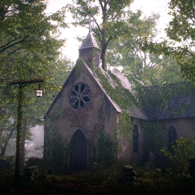 Creating Abandoned Church 3D Environment in Unreal Engine 5