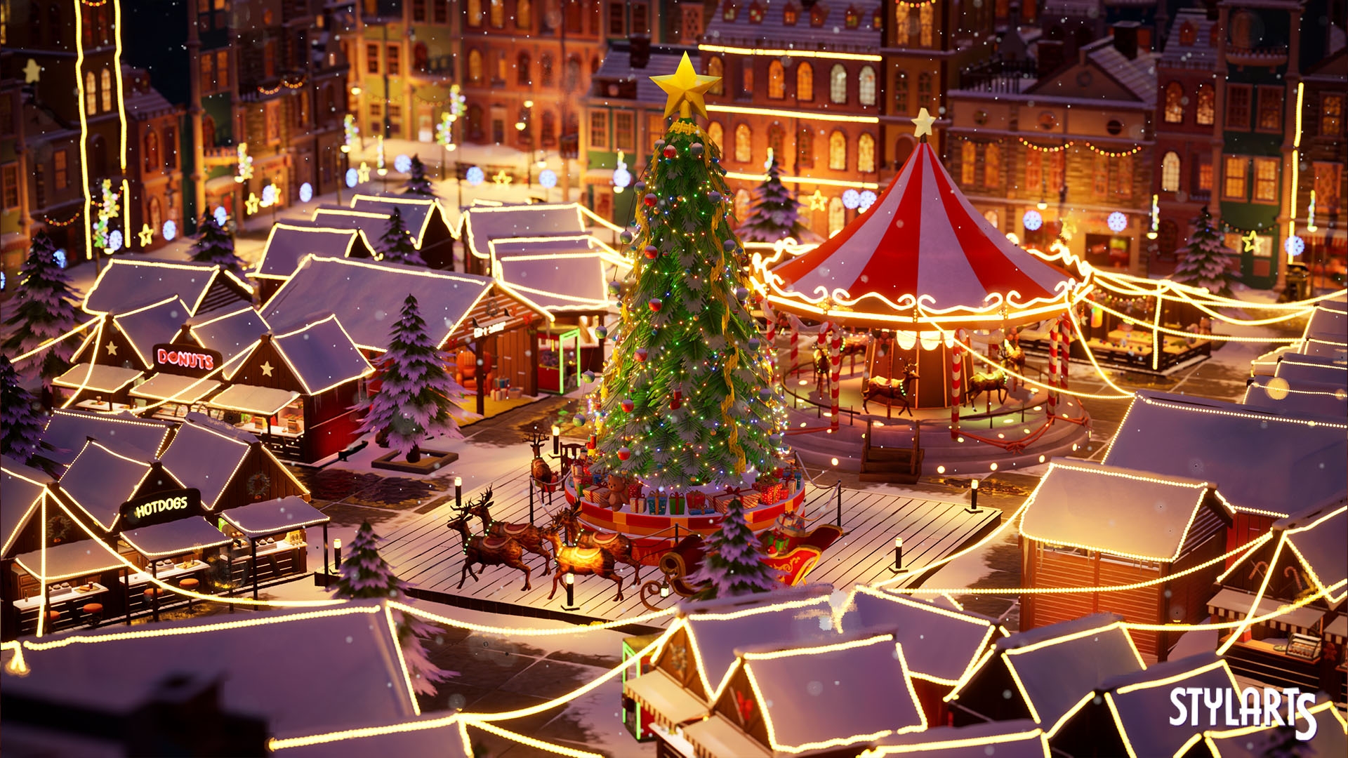 Stylized Christmas Market