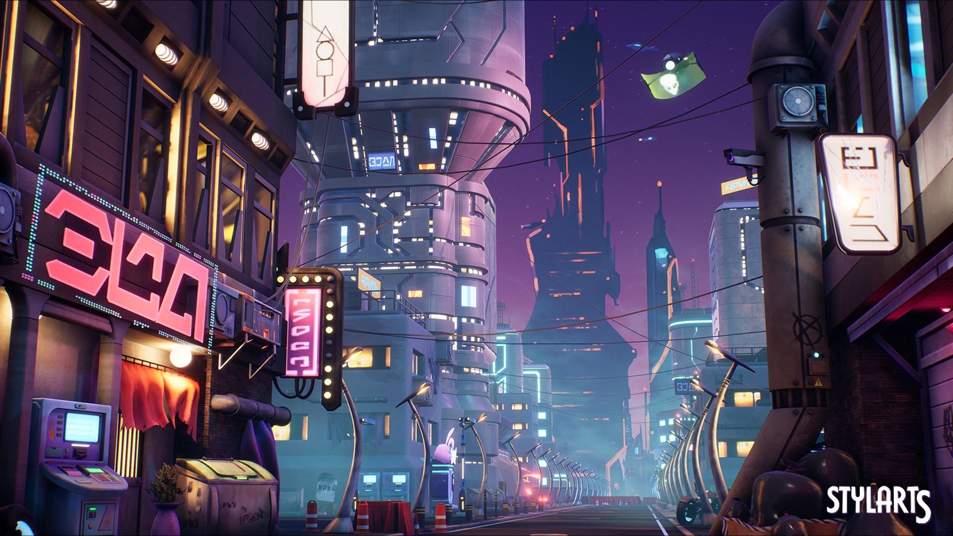 Stylized Cyberpunk Street