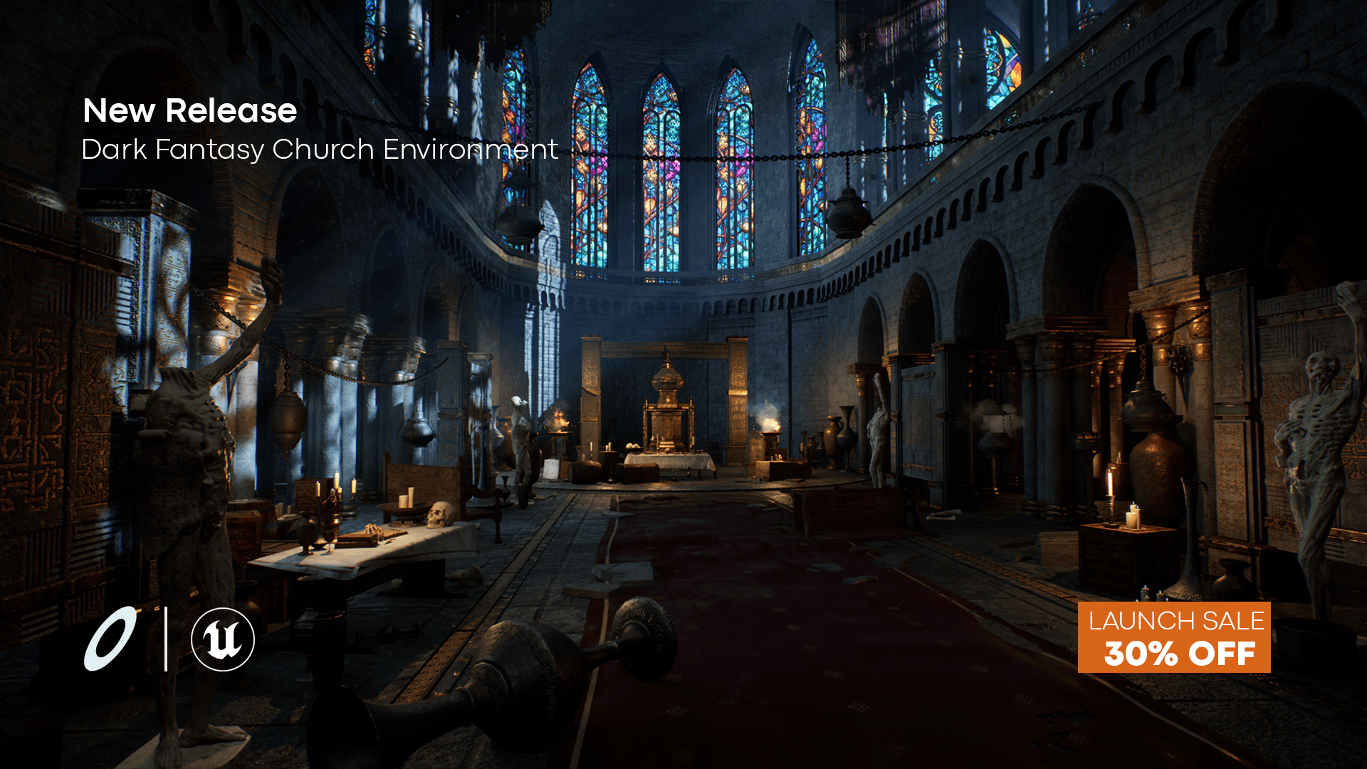 Dark Fantasy Church Environment