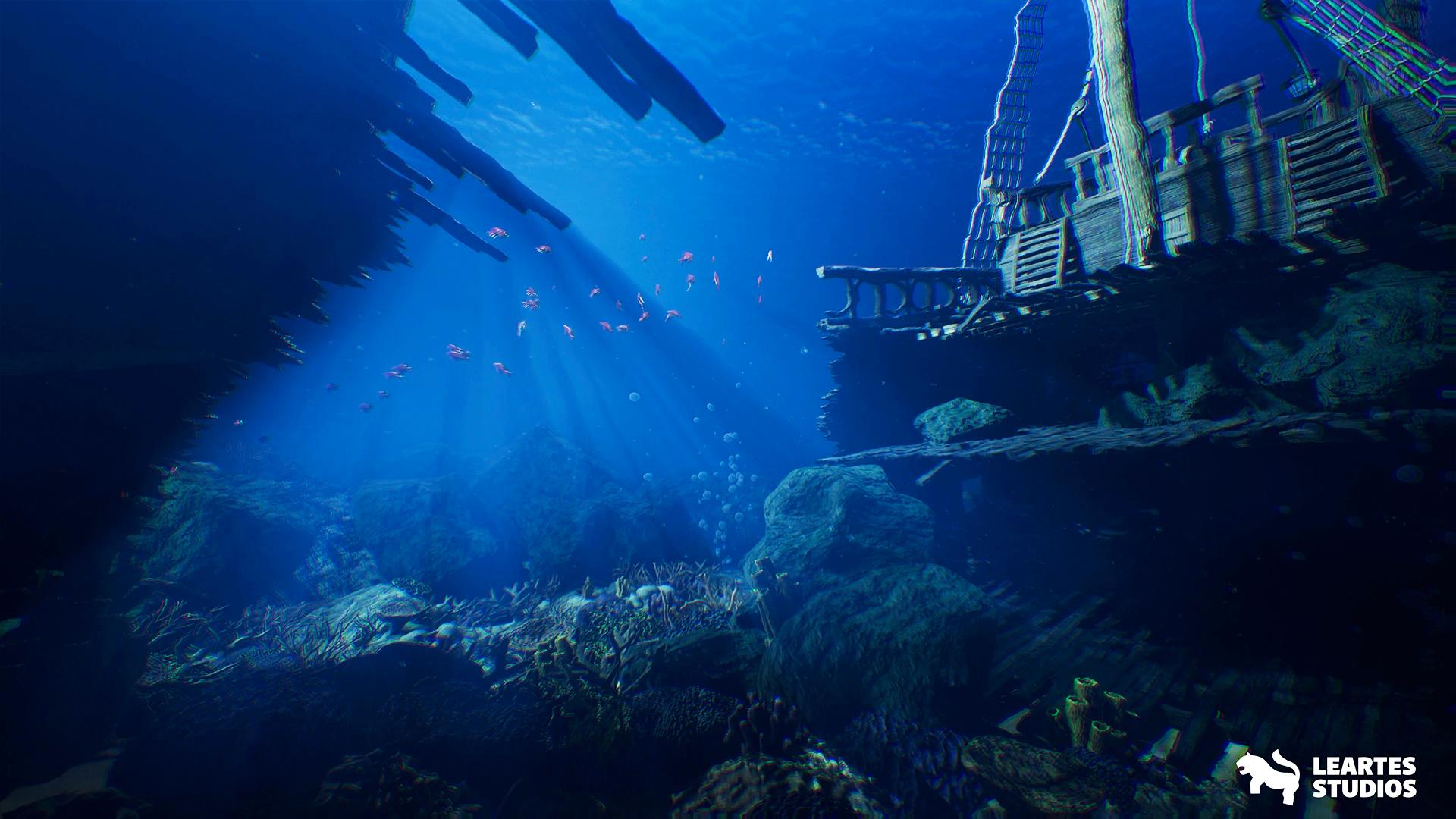 Underwater Sunken Ship Environment